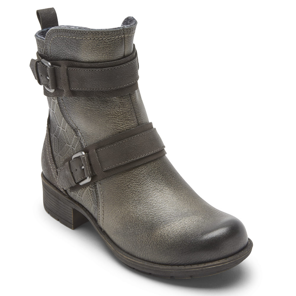 Botas Rockport Mulher Verde Oliva - Cobb Hill Alessia Strap - 87061JIMV